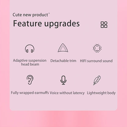 ONIKUMA X10 cat ears headset wired light-emitting subwoofer computer game gaming chicken headset