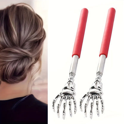 1pc Stainless Steel Extendable Back Scratcher with Telescopic Adjustable Handle (21.08-57.91cm) - Heavy-Duty Retractable Massager & Itch for s,, - Portable Manual Back Scratcher for, Travel, Bedtime (No Power