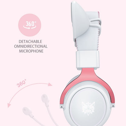 ONIKUMA X10 cat ears headset wired light-emitting subwoofer computer game gaming chicken headset