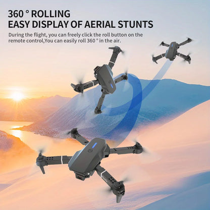 New Upgraded Drone E88 Pro 4K Dual-Camera HD Aerial Photography Dron with Screen Foldable Quadcopter RC Toy for Kids Boys Gifts