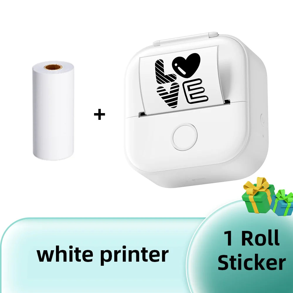 Phomemo T02 Mini Portable Printer Wireless Bluetooth Thermal Printer 53mm Self-Adhesive DIY printing Gift Handbook Labels