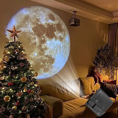 Planet Projection Lamp with 16 Light Sheets Moon Sun Earth Light Projector Atmosphere Background Lamp Photo Props Party Decor