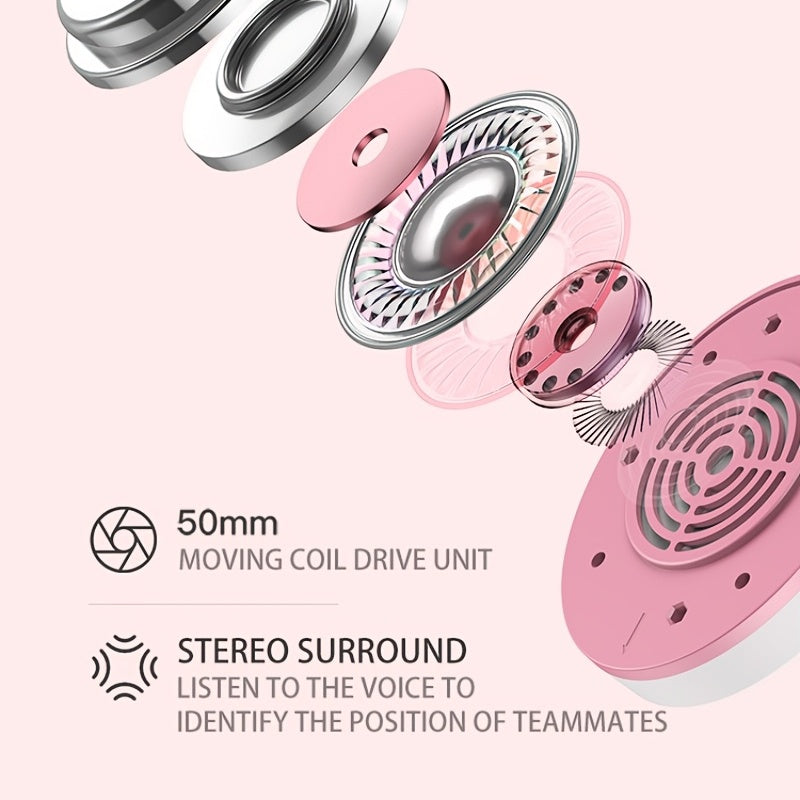 ONIKUMA X10 cat ears headset wired light-emitting subwoofer computer game gaming chicken headset